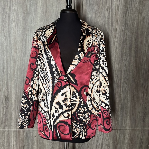 Chico's print blazer jacket - Picture 2 of 16